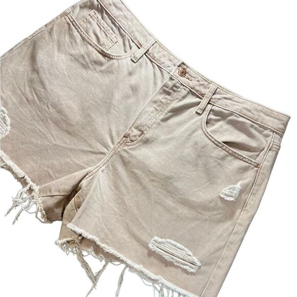 Wild fable high rise Bermuda Jean shorts light brown size 16 (33) - Picture 4 of 13